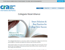 Tablet Screenshot of collegiateretailalliance.com